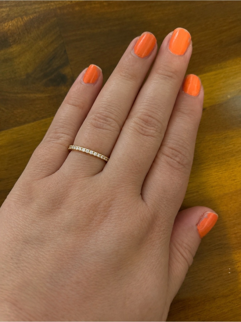 Gold Diamond Eternity Band Ring - Classic Gold Stackable Ring